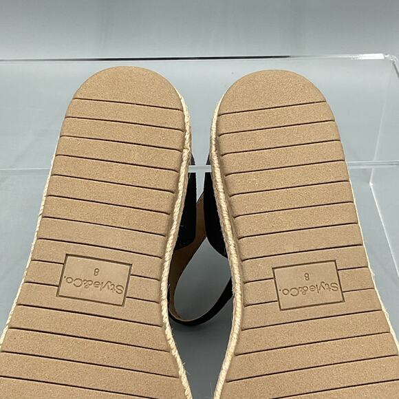 NEW Style & Co Women’s Peggyy Ankle Strap Espadrille Flat Sandals Black Size 8M - Picture 9 of 10